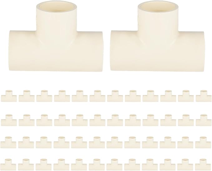 50-PACK EFIELD CPVC Tee Fittings,1" CPVC-CTS Slip Tee for Hot and Cold Water Pressure Distribution Systems,(CPVC022-50PCS)