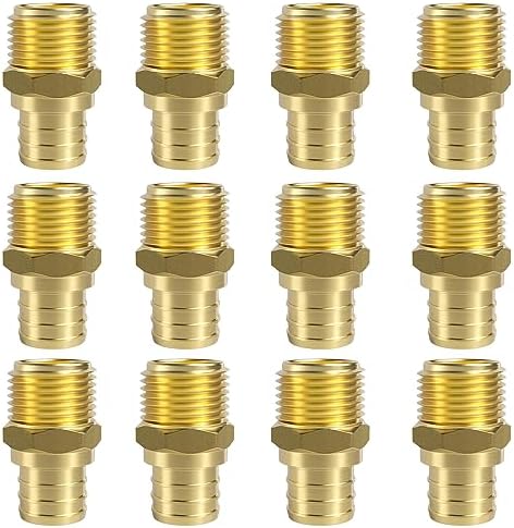 SUNGATOR 12-Pack 3/4" PEX x 1/2" NPT Male Adapter Fittings