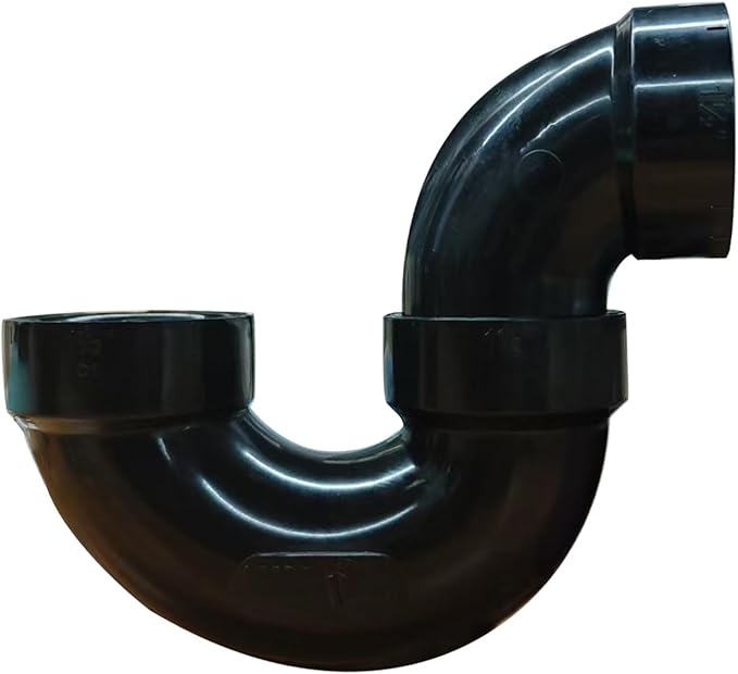 Lesso 1 1/2 '' P Trap ABS Black 1.5 Inch Easy install no Leak Water | RV Waterless 1.5 inch P Trap Kit to Prevent Foul Odors