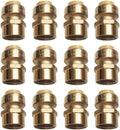 HQMPC 3/4" Pext Fitting 12pcs Straight Coupling Push Fit PEX Fittings Female, Push-to-Connect Copper, CPVC, No Pb Brass Plumbing Fittings (12PCS, 3/4")