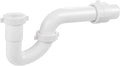 White P Trap 1-1/2 Inch for Sink Drain, Plastic Trap with White Threaded Adapter and TPE Seal for Bathroom, Kitchen, Laundry, 1 Pack
