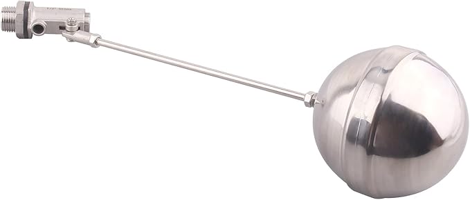 Stainless Steel Float Ball Valves - 1/2” NPT Male Thread Flow Control Float Sensor Valve Automatic Water Level Control Float For Tank Pond Water Tower