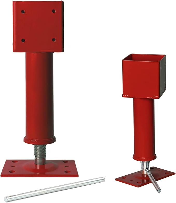 4x4 Screw Jacks, Adjustable Jack Post House Jacks for Leveling, 14.5" - 18.5" Height Adjust Range, Heavy Duty Floor Jacks Post Crawlspace Shed Lifting Jack, 24000 lbs Max Load Capacity