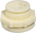 Quickun 1-1/2" ABS Bulkhead Water Tank Connector Adapter Fitting with Plugs Thru-Bulk Pipe Fitting (Set of 1)