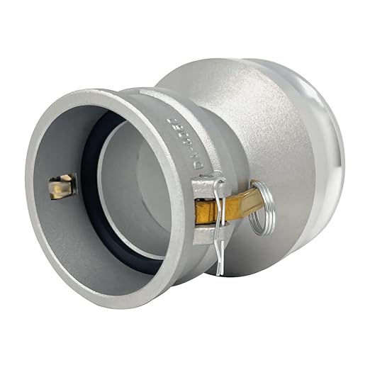 Gloxco Aluminum Type DA Cam and Groove Hose Fitting, Reducer, 4" Female Camlock x 6" Male Camlock (CAM-4060-DA-AL)