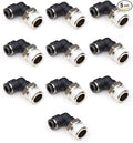 CEKER 5/32" Elbow Male Push Fittings, 90 Degree, 5/32" Od x 1/4" NPT, Air & Water, 5 Pack