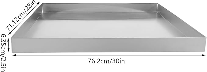 28" x 30" x 2.5" Washing Machine Pan Washing Machine Drip Pan w/Drain Hole & Hose Adapter 304 Stainless Steel Drain Tray for Electric Water Heater & Air Conditioning Units
