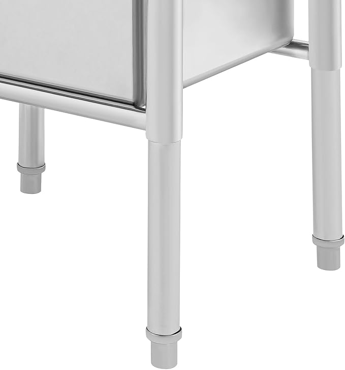 Stainless Steel Floor Mop Sink with Hanging Rod & Hooks Mop Commercial Mop Sink with Faucet & Drain Filter for Restaurant, Garages, 23.6x23.6x68.9in