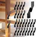 25 Pack Hurricane Ties for Rafters, Hurricane Straps Brackets with Strong Black Powder-Coated, Trusses/Rafters Ties,Rafter Hanger Hurricane Clips, H2.5A 18-Gauge Extruded Steel Black