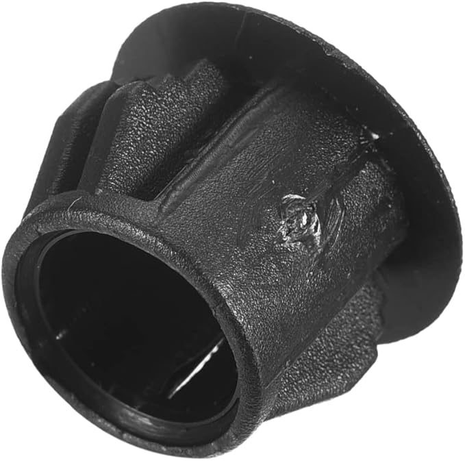 uxcell 3/8" Plastic Hole Plugs, 110Pcs Flush Type Panel Round Snap in Fastener Knockout Locking Plugs for Furniture Insert End Caps Panels, Black