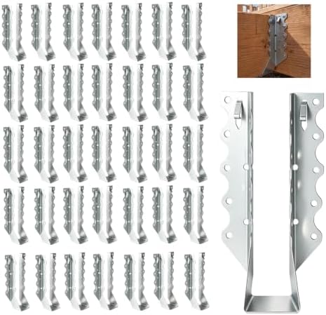 75 Pcs 2x8 Joist Hangers, Galvanized Hurricane Ties Brackets