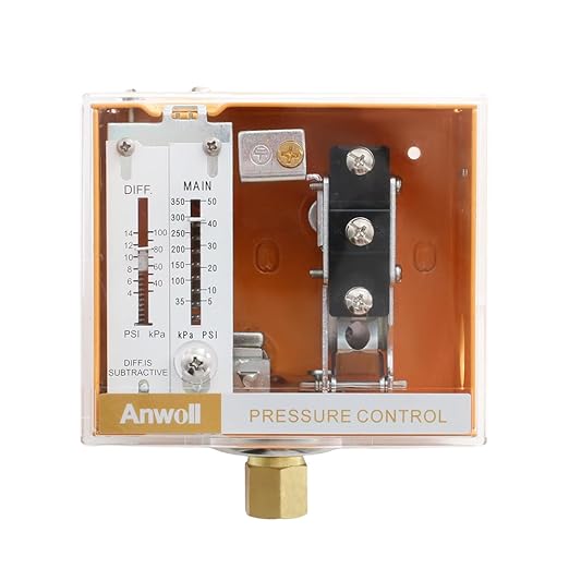 Pressure Controller Control Switch for Boiler Water Tower Pressure Controller, Adjustable Differential Pressure Switch 10-150psi