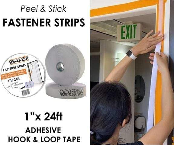 RE-U-ZIP® Self-Closing Ultra-Clear Magnetic Entry Strip Door Kit | Negative-Air Resistant and Reliable for Cleanrooms, Construction, Remodeling | Commercial 6 Mil FR Vinyl (5 x 5.8FT)