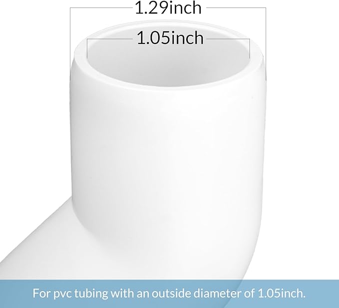 3/4" PVC Pipe Fittings, 135 Degree PVC Elbows, Furniture Grade, DIY Shelf Garden Support Structure Storage Frame, White (pack of 12)
