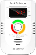 2-in-1 Natural Gas and Carbon Monoxide Detector, Plug in CO and Combustible Gas Alarm for Home Safety, Real-Time LED Digital Display, Fast Alarm at Threshold(1-Pack)
