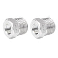Quickun Stainless Steel Reducing Hex Bushing, 1/4" Male NPT to 1/8" Female NPT, Reducer Bushing Pipe Hose Fitting （Pack of 2）