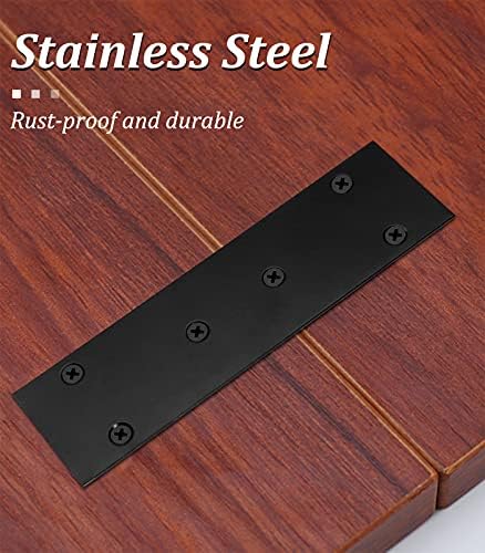 Bonsicoky 4Pcs Flat Straight Brace Brackets, 6.7 x 1.9 / 169 x 48mm