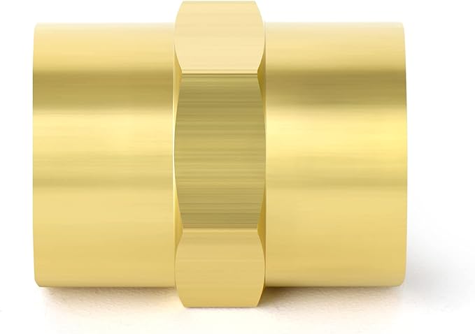 GASHER 15PCS Brass Pipe Fitting, Brass Coupling, 1/8-Inch Female Pipe x 1/8-Inch Female Pipe