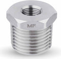 MAACFLOW Stainless Steel 1/2" Male NPT to 1/8" Female NPT Adapter Reducer Hex Bushing (Thread OD 0.81" - ID 0.34") (Pack of 1)