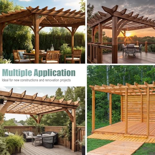 30 Pack Heavy Duty Hurricane Ties with Black Powder-Coated, Hurricane Straps Trusses/Rafters Ties Brackets Joist Hangers for Wood, Shed, Roof
