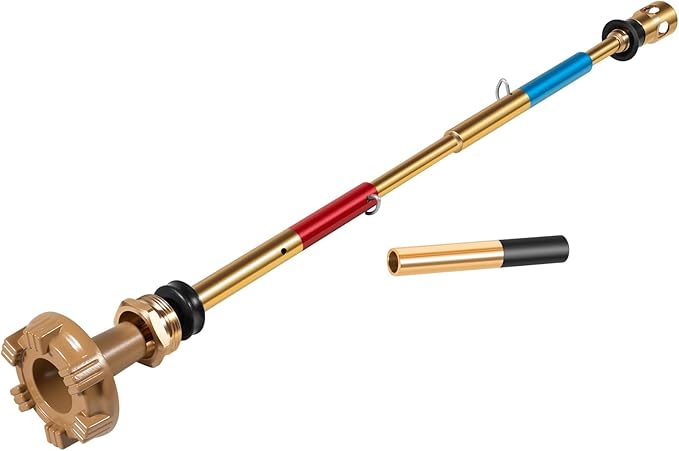 RK-ADJ-PRV Rod Kit Metal Handle, Adjustable Rod with Pressure Relief Valve RK Repair Kit Compatible with Woodford Model 14, 16, 17, 19, 22 and V22