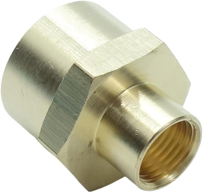 5 Pcs Brass Pipe Fitting Reducing Coupling, FNPT to FNPT Reducer Adapter, 3/8" x 1/8" NPT Female