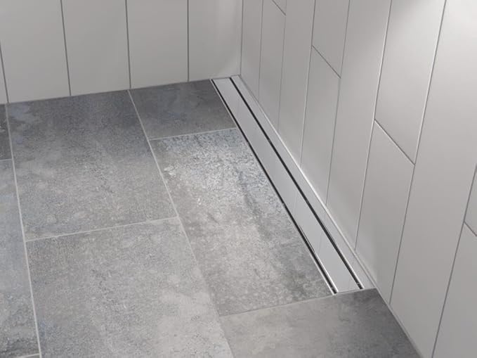 Delta Faucet 36-Inch Linear Shower Drain Wall Edge in Chrome