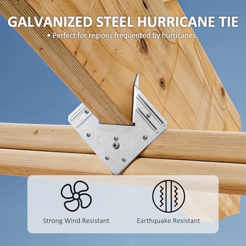 24 Pcs 16-Gauge Hurricane Tie, Hurricane Ties for Rafters, Heavy Duty Electrogalvanizing Joist Hangers, Heavy Duty Hot Galvanized Joist Hangers for Roofing Trusses Wood Timber