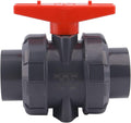DERNORD PVC True Union Ball Valve with Full Port, EPDM O-Rings, and Reversible PTFE Seats,Rated at 200 PSI (2 inch Socket)