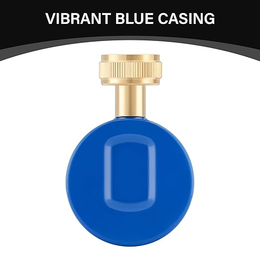 MEASUREMAN Blue 0-200 PSI Water Pressure Gauge, 2-1/2'' Dial, Hose bib Pressure Gauge, Home Water Pressure Tester, Durable 3/4” Hose Thread, Water Pressure Gauge for Home