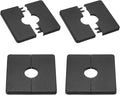 PATIKIL Wall Split Flange 86mm / 3.4" OD, 4 Pcs Square Escutcheon Plate Cover PPR Plumbing Cover Plates with Self-Adhesive Tape for 22mm / 0.9" Dia Water Pipe Faucet, Black