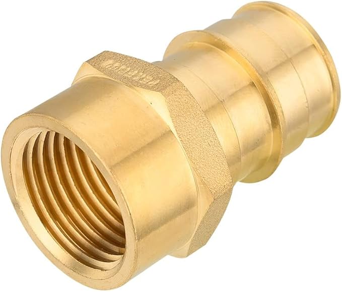 EFIELD Pex A Full Flow Expansion Brass Fitting - 1 inch Pex x 3/4 inch Female NPT Adapter, ASTM F1960,(PEX1960136-10PCS)
