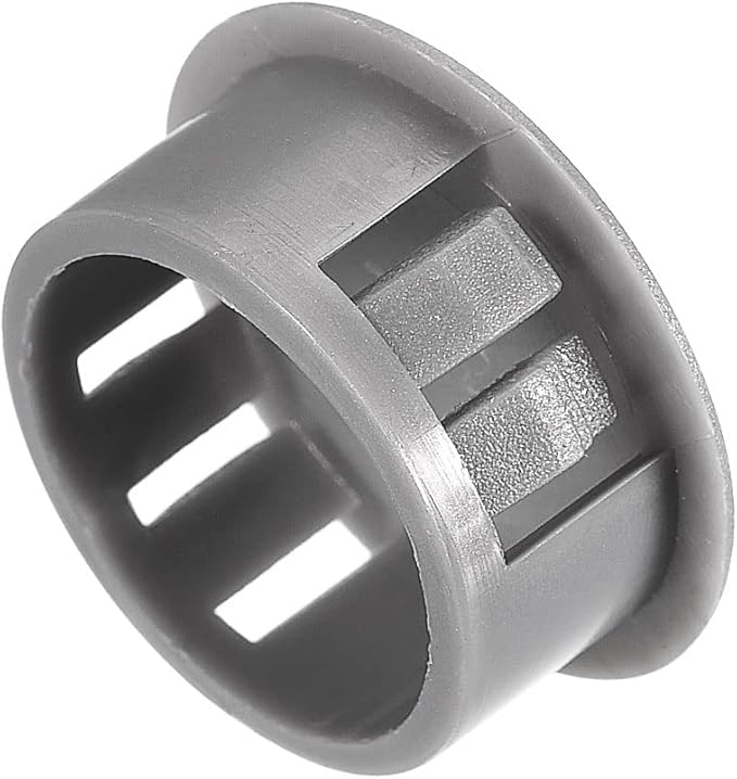 uxcell 7/8" Plastic Hole Plugs, 36Pcs Flush Type Panel Round Snap in Fastener Knockout Locking Plugs for Furniture Insert End Caps Panels, Gray