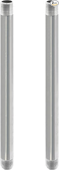 GeilSpace 3/4" x 16" Stainless Steel Pipe, 304 Pipe Nipple Fits Standard 3/4 Inch Threaded Pipes and Fittings, DIY Industrial Metal tube (2 PCS)