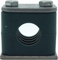 14MM STAUFF Standard Series Clamp, Polypropylene with Galvannized Steel Plated Hardware, Weld Mounting & Metric Hex Bolts