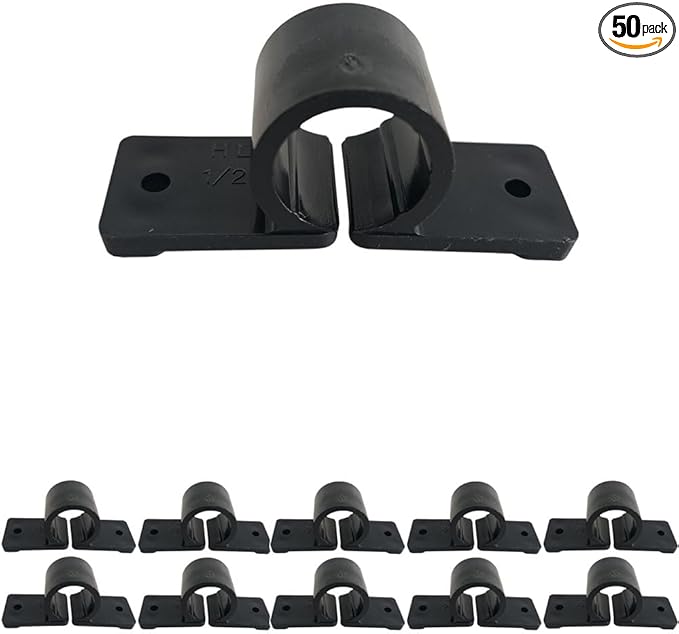 TenKe 50 Pack 2 Hole Pipe Clamp Strap for 3/4 inch PEX Pipe, CPVC, Copper Tubing Support (50PCS 3/4")