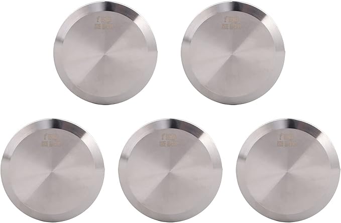 DERNORD Sanitary End Cap fits Tri-Clamp Ferrule Flange Stainless Steel 304 Fitting Clamp (2" (51mm) Tube OD) (5 Pack)