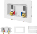 20-PACK GUOFIS Washing Machine Outlet Box with Center Drain,PEX Laundry Washer Box with Stainless Steel Water Hammer Arrestor (1/2"Push-fit Connection Inlet X 3/4"MHT Outlet)