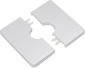2 Pcs Wall Split Flange, ABS Square Self-Adhesive Escutcheon Plate Buckles Design for 0.86"/22mm,Silver