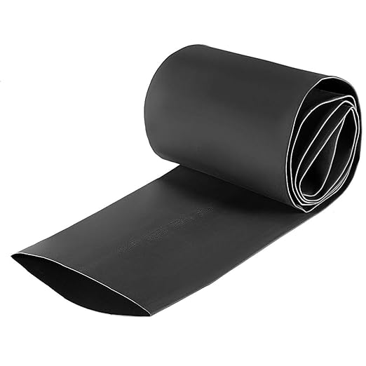uxcell Heat Shrink Tubing, 70mm Dia 113mm Flat Width 2:1 Rate Shrinkable Tube Cable Sleeve 1m - Black