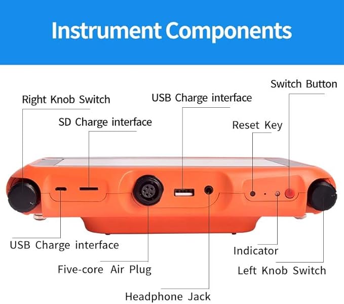 PQWT Indoor Water Leak Detector – 0.5 Meter Underground Water Leak Detectors for Home with High-Precision Sensor and Portable Case