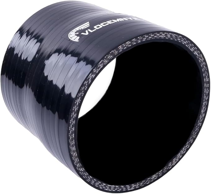 ID 3" - 3.15" inch(76mm-80mm) Silicone Straight Coupler Hose 3" Length (76mm) 4-Ply BLACK