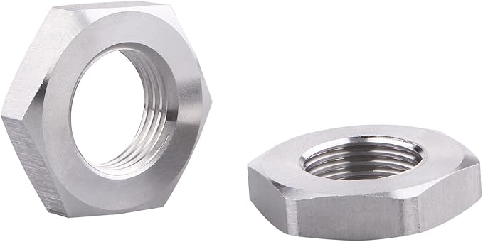 DERNORD Cast Pipe Fitting Stainless Steel 304 Hex Locknut 3/8 Inch NPT Female (Pack of 2)