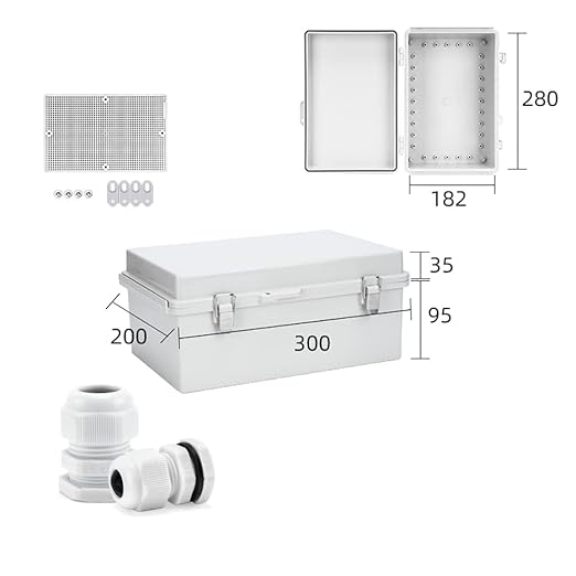 Project Boxes Electrical Box Waterproof Box Junction Box Waterproof Electrical Box Outdoor (12"x8"x5.2")