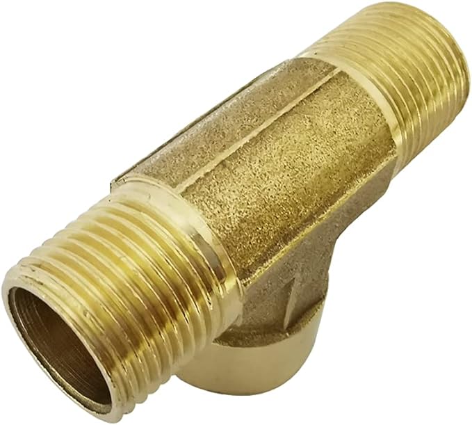 Brass Pipe Fitting Street Tee BSP Thread 3 ways Connector 1/8" Male x 1/8" Female x 1/8" Male, Pack of 2