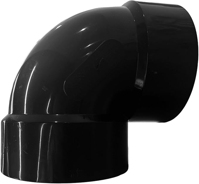 LESSO 3" Elbow ABS Pipe, 90 Degree ABS Fittings Vent Ell Pipe Fittings For Duct Reducer Connection of Drainage Dystem Connects Drainage System Components(SCH40 Black)