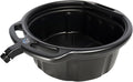 HKTE 16L (4.2 Gallon) HDPE Oil Drain Pan, Large Capacity,High-Density Polyethylene, Anti-Splash