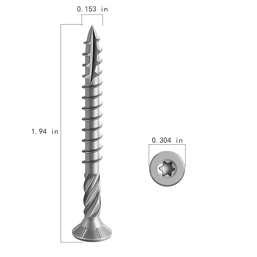 #8 * 2" 304 Stainless Steel Deck Screws, (870pcs) 5 lbs.Exterior Wood Screws, Rust Resistant Epoxy Coated, Bronze, T20 Star Bit