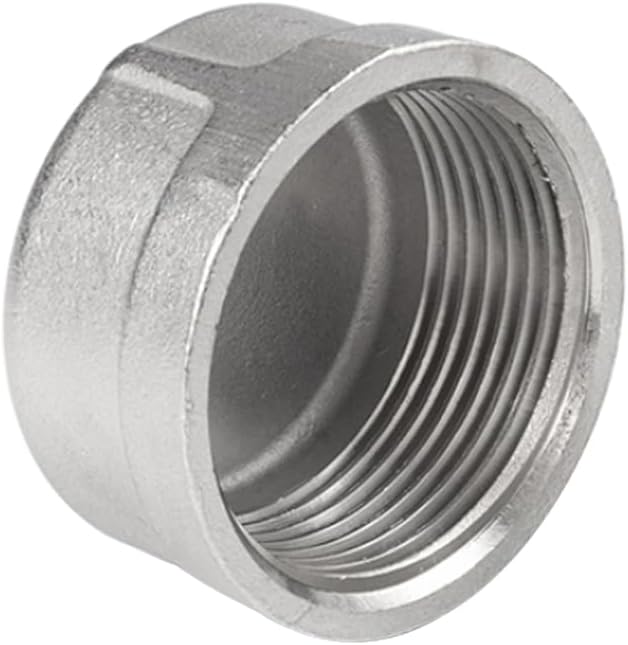 Stainless Steel 304 Cast Pipe Fitting, Round End Cap, 2" NPT Female (Pack of 1)