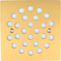 4-1/4 Inch Screw-in Square Floor Drain Cover Replacement Shower Grates with Screws (Brushed Golden)